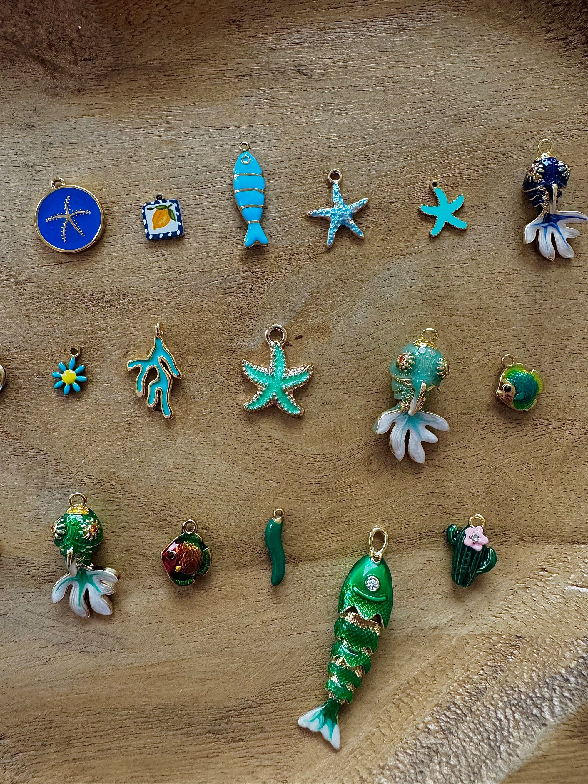 Charms Interchangeables - Bleu, Vert