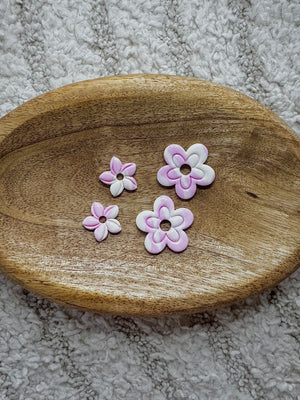 Pampilles - Rose et Blanche (sans créoles)