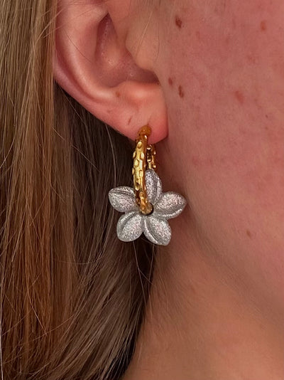 Pampilles Mini Vaiana - Gris pailleté (sans créoles)