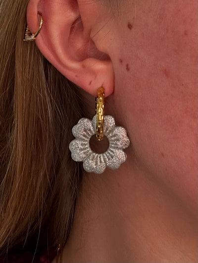 Pampilles Lyora - Gris pailleté (sans créoles)