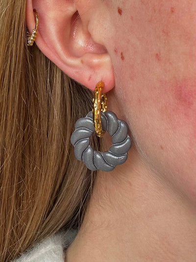 Pampilles Celestia - Gris (sans creoles)