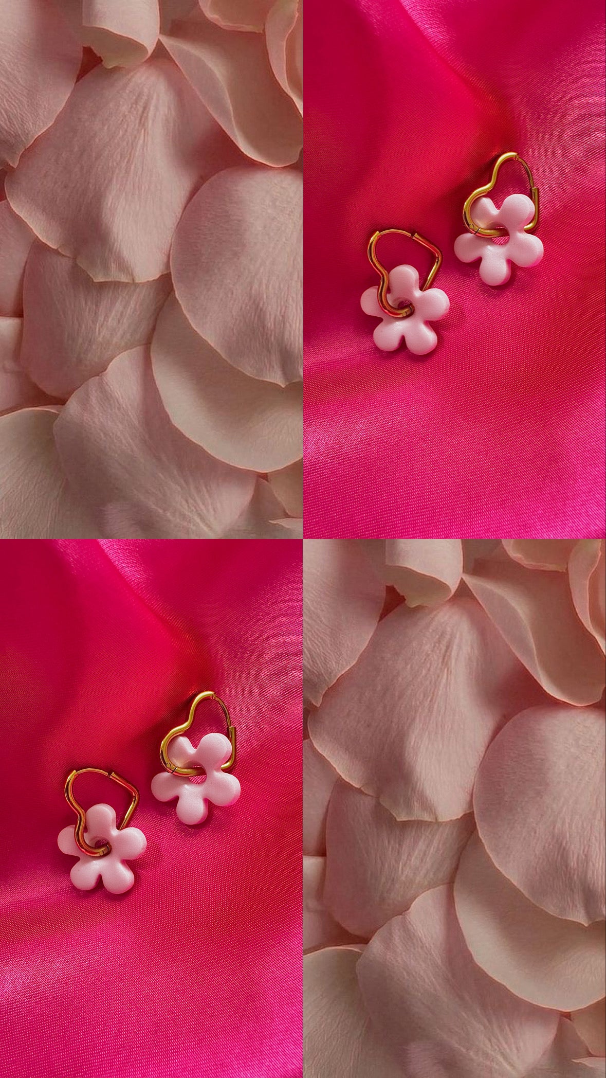 Pampilles - Rose pâle (sans créoles)