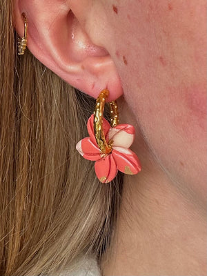 Pampilles Vaiana - Corail et Or (sans créoles)