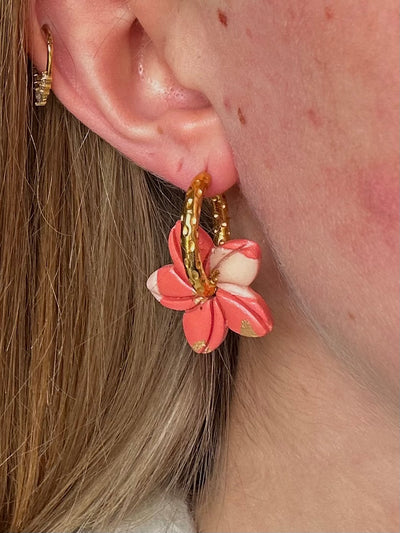 Pampilles Vaiana - Corail et Or (sans créoles)