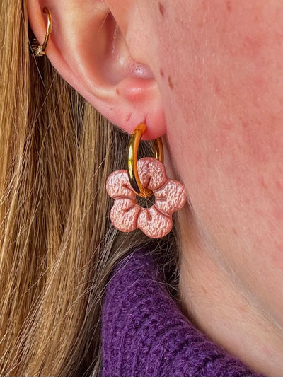 Pampilles Maya - Rose Nacré (sans créoles)