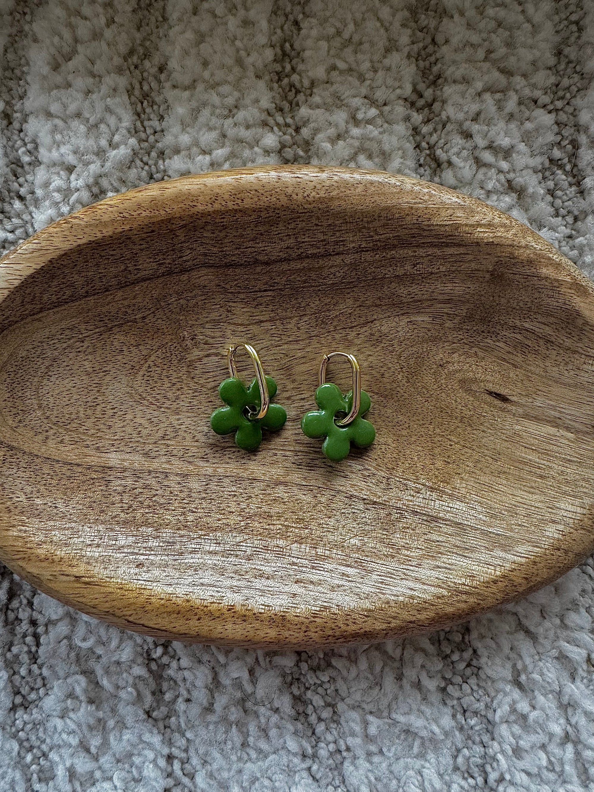 Pampilles - Vert foncé (sans créoles)