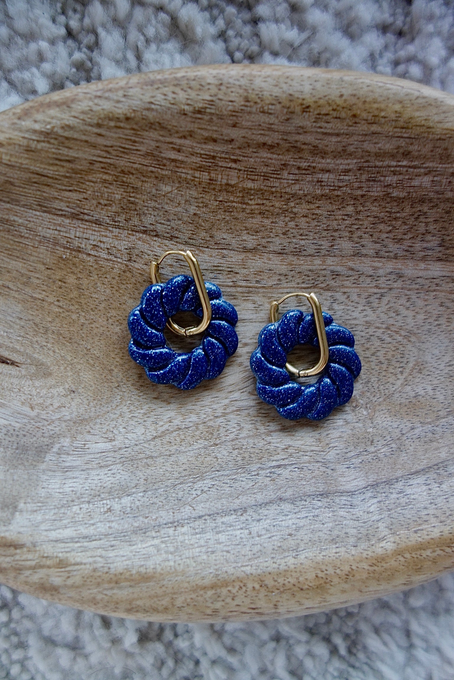 Pampilles - Bleu pailletés (sans créoles)