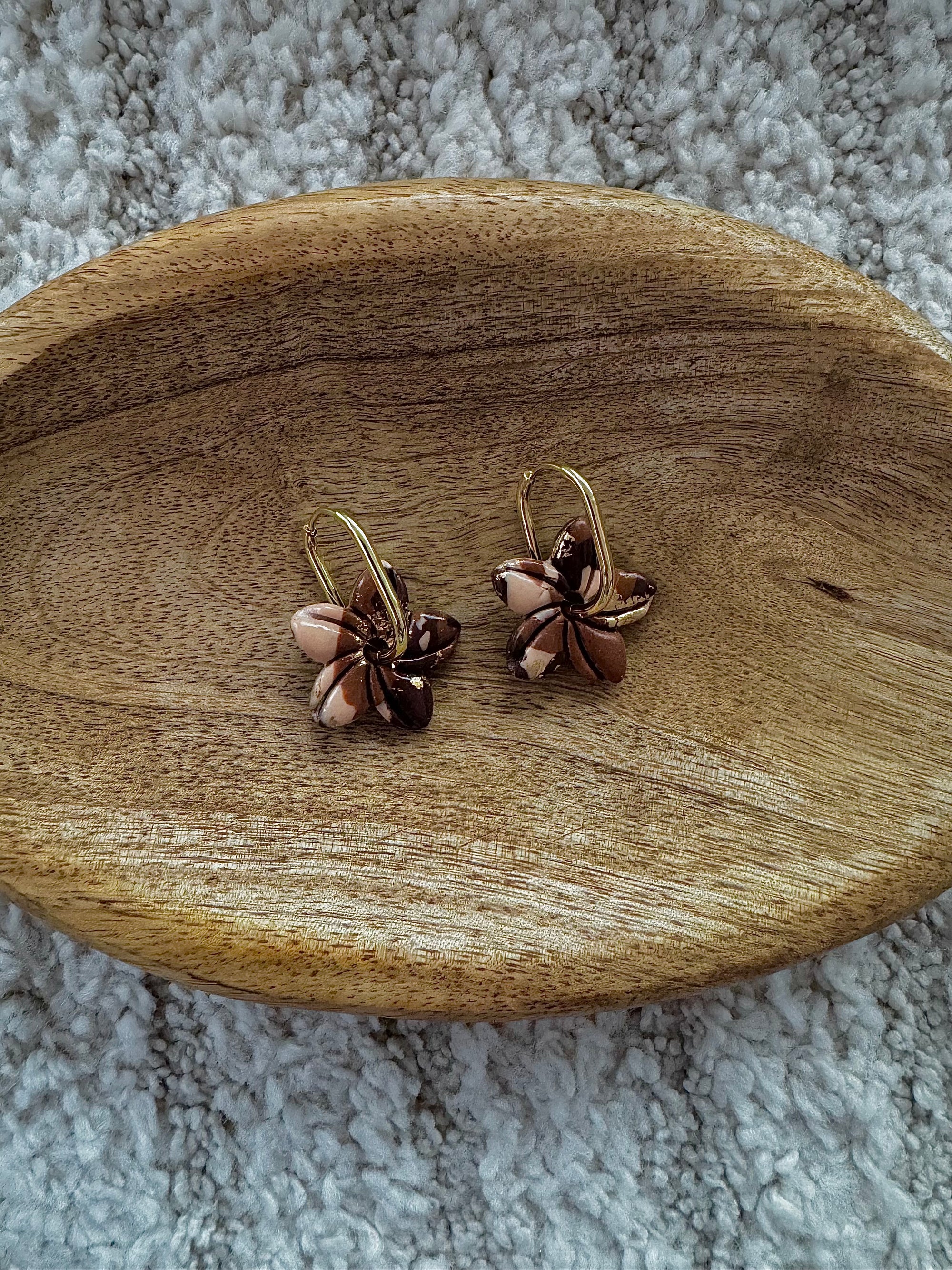 Pampilles - Marron et Or (sans créoles)