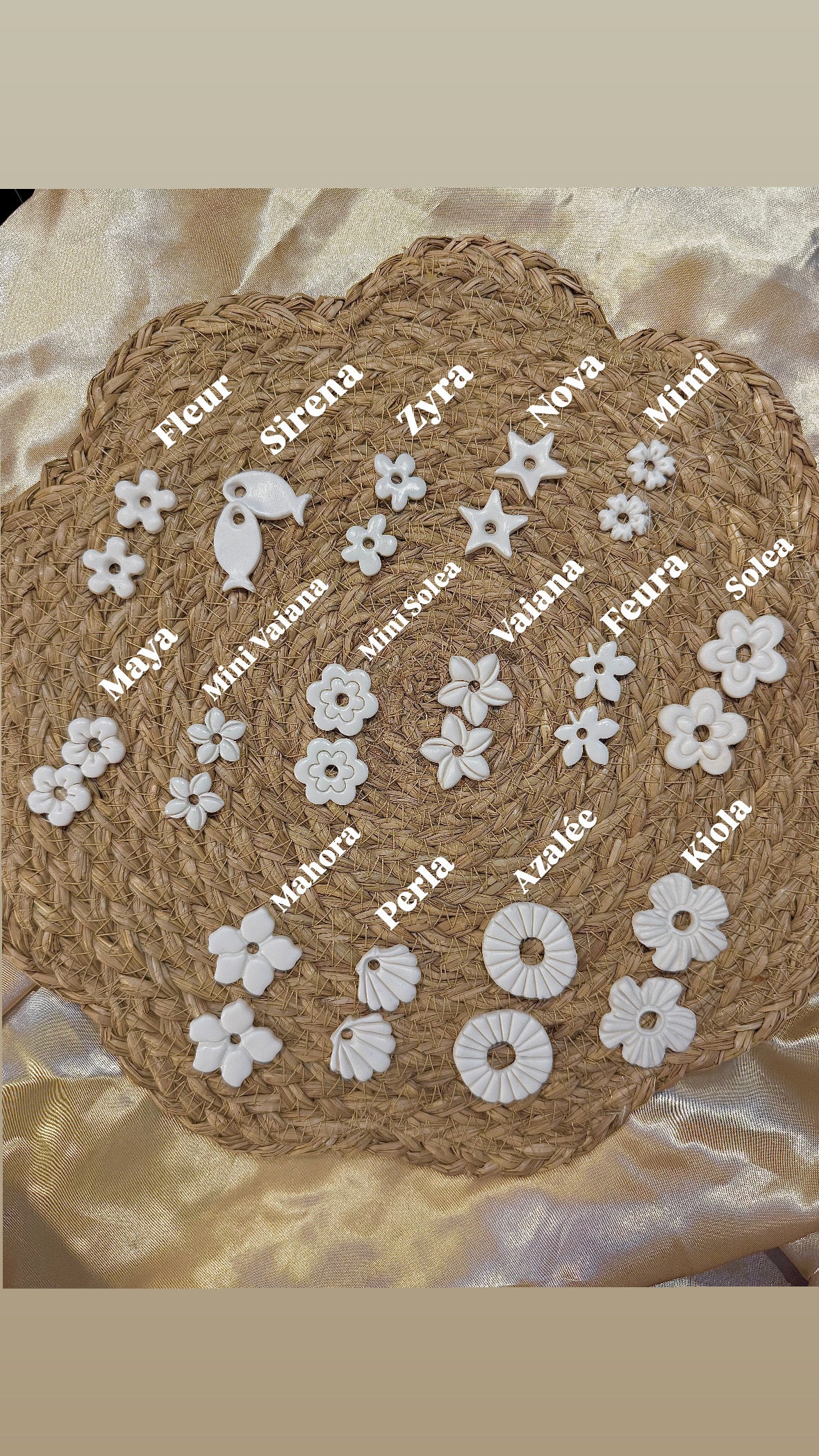 Pampilles - Beige, Blanche, Taupe (sans créoles)
