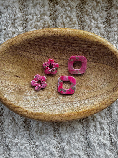 Pampilles - Rouge et Argent (sans créoles)