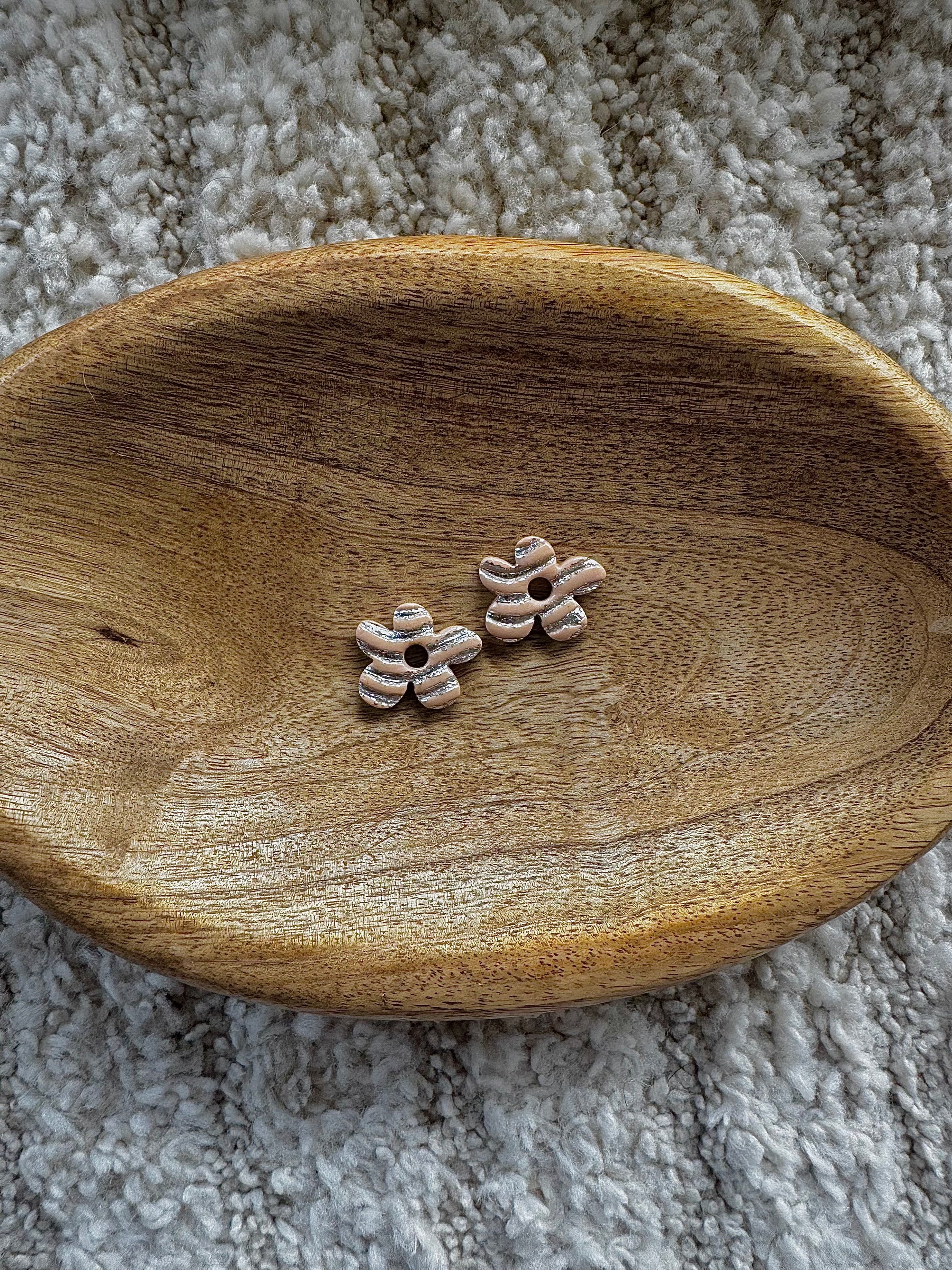 Pampilles - Beige et Argent (sans créoles)