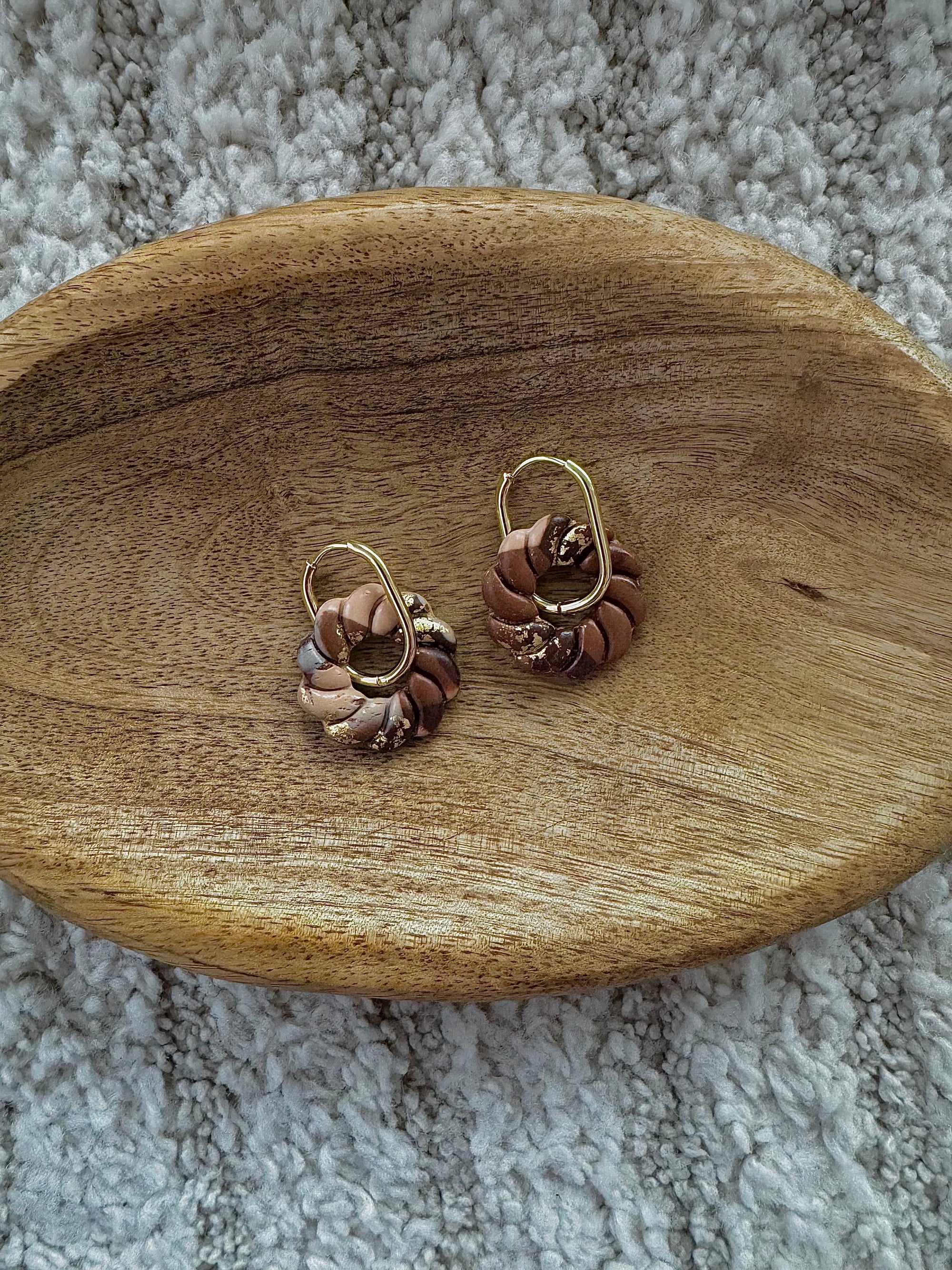 Pampilles - Marron et Or (sans créoles)