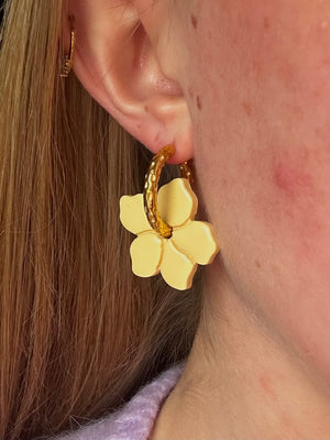 Pampilles Mahora - Jaune pastel (sans créoles)