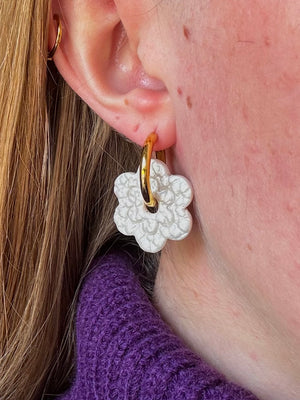 Pampilles Mini Solea - Blanc Nacré (sans créoles)