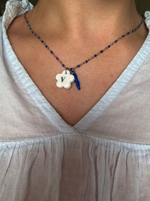 Collier Bloomy Argent - Personnalisable 🩶