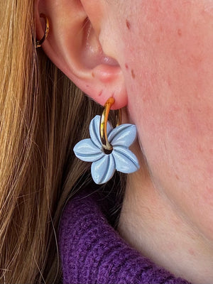 Pampilles Vaiana - Bleu Clair (sans créoles)