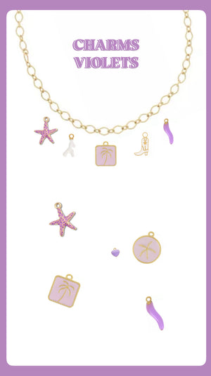Charms à clipser - Violet (Bracelets et Colliers)