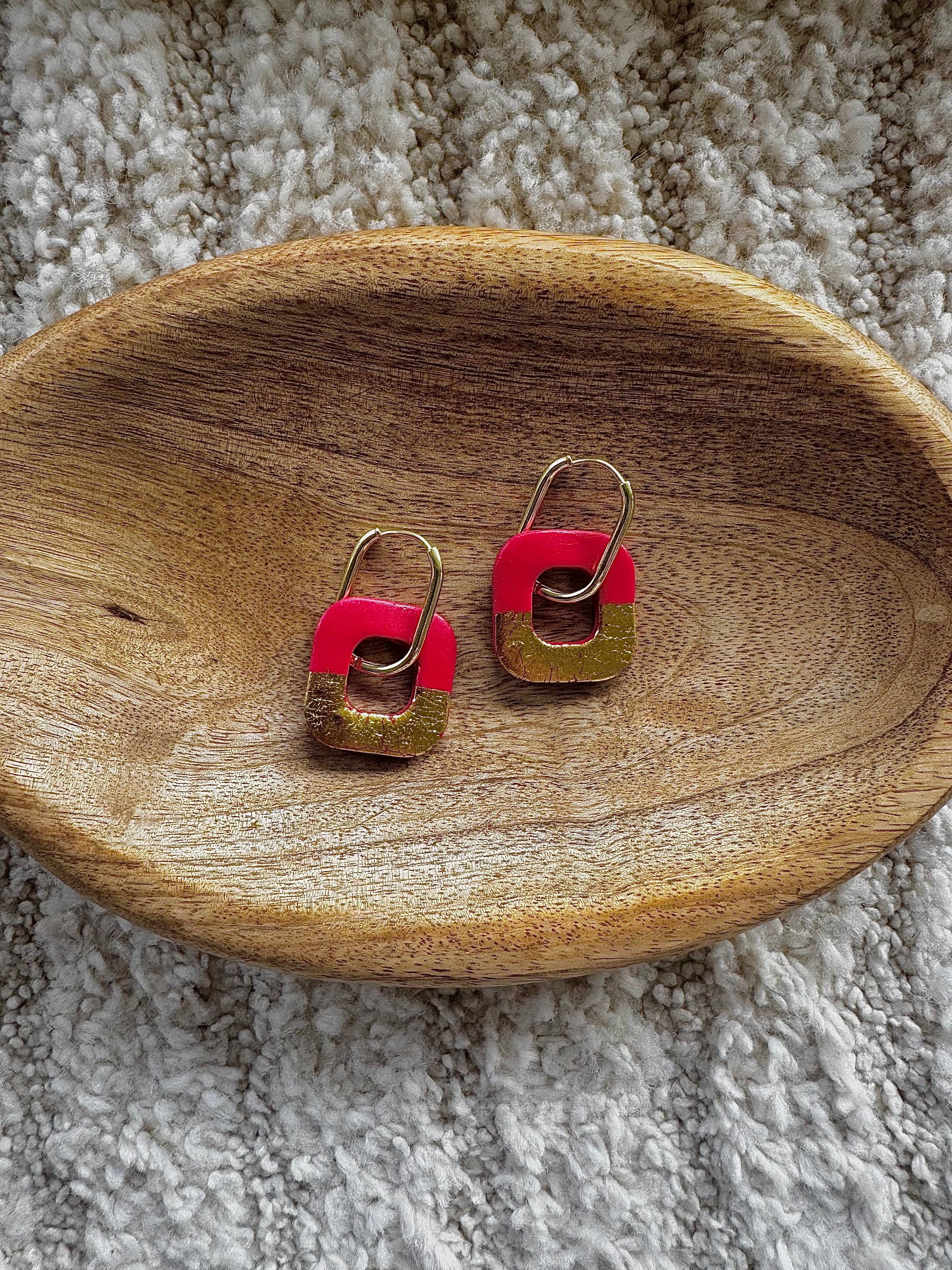 Pampilles - Rouge et Or (sans créoles)