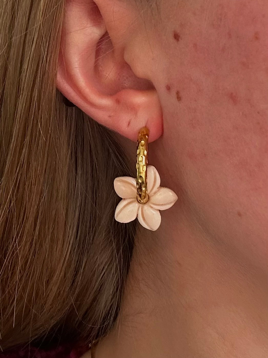 Pampilles Mini Vaiana - Crème (sans créoles)