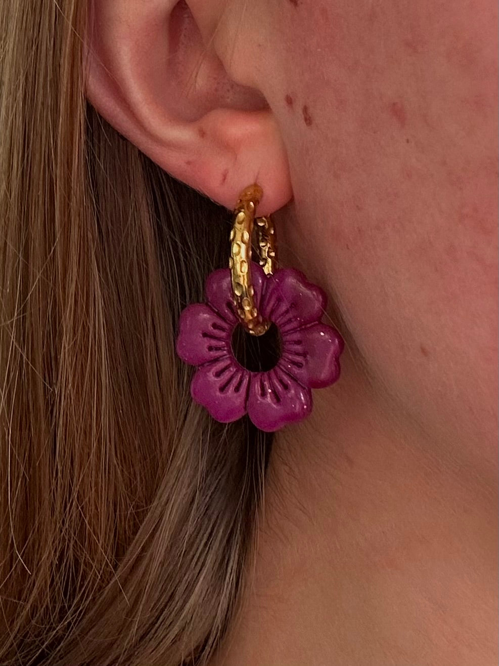 Pampilles Lyora - Violet (sans créoles)