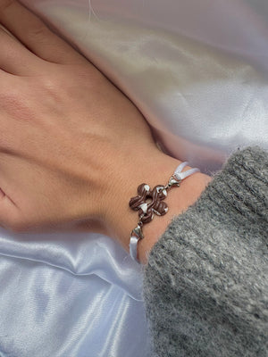 Pampille Bracelets Interchangeables - Marron et éclats blancs (sans cordons)
