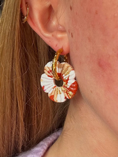 Pampilles Avélia - Taupe et Or (sans créoles)