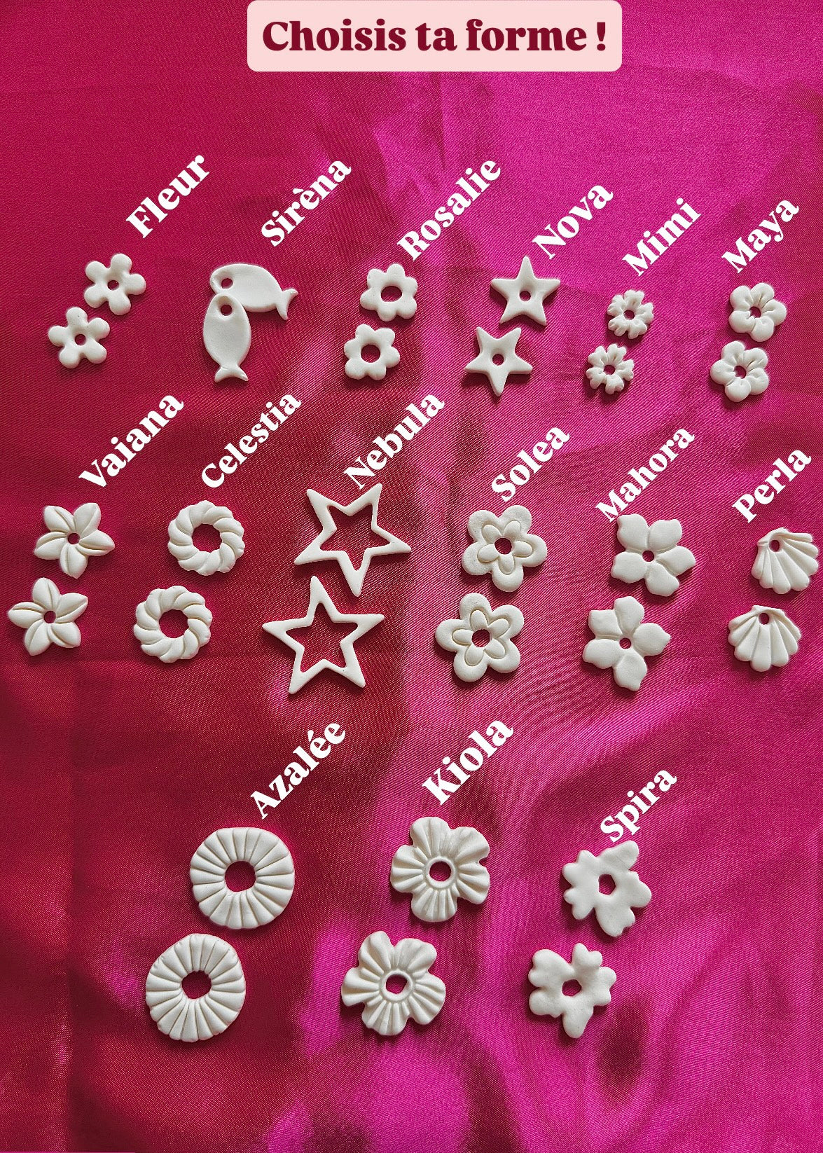 Pampilles - Rose pâle (sans créoles)