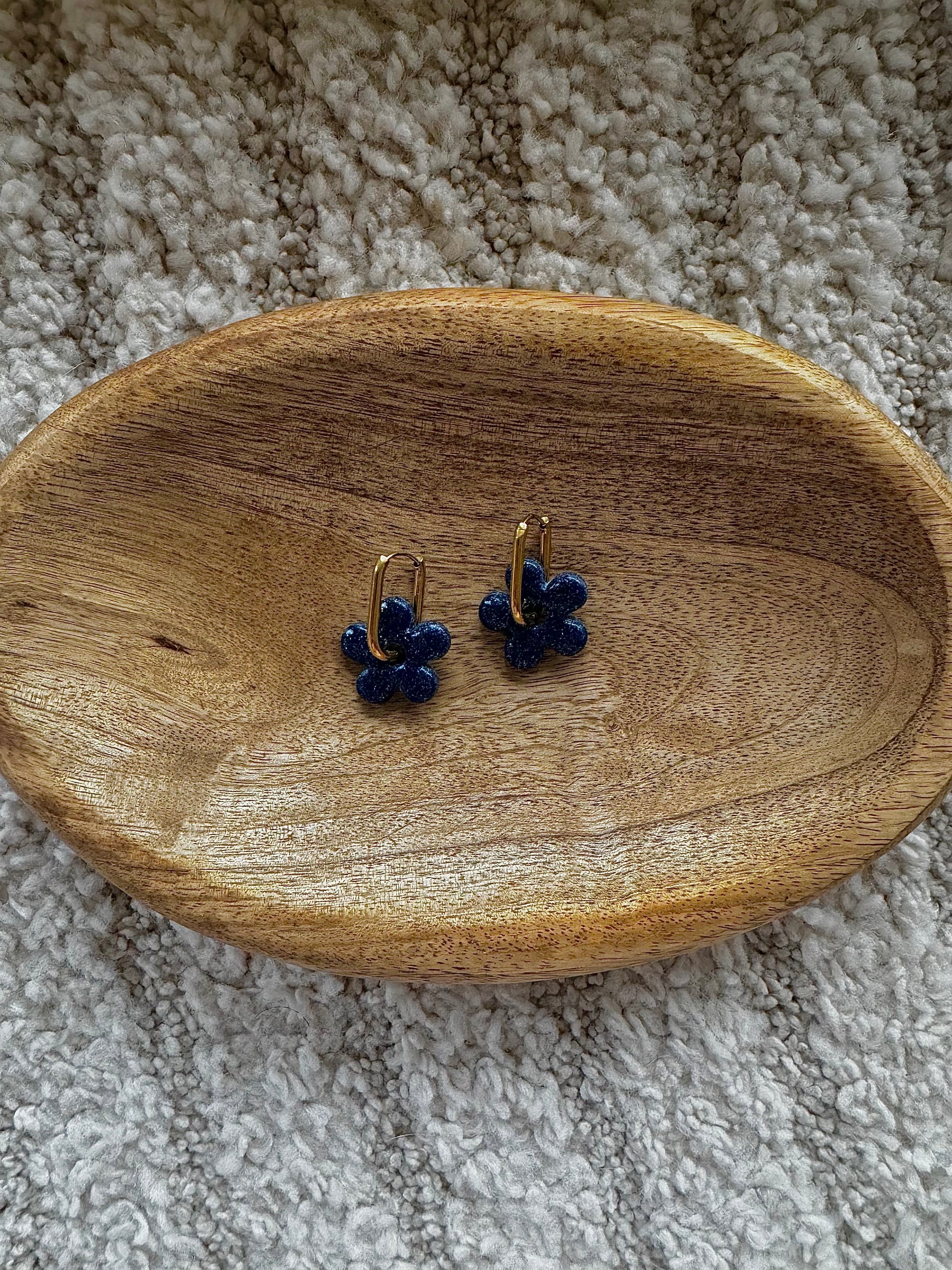 Pampilles - Bleu pailletés (sans créoles)