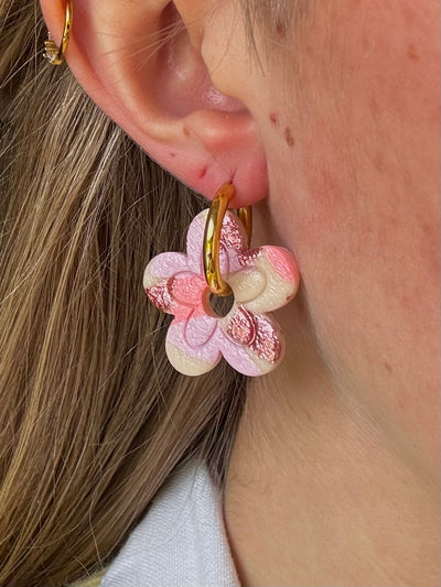 Pampilles Solea - Rose et Lilas (sans créoles)