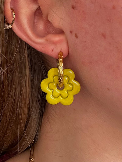 Pampilles Mini Solea - Vert/Jaune (sans créoles)