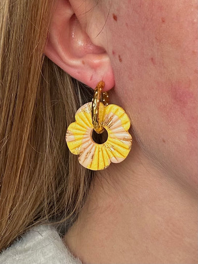 Pampilles Avelia - Jaune et Or (sans créoles)