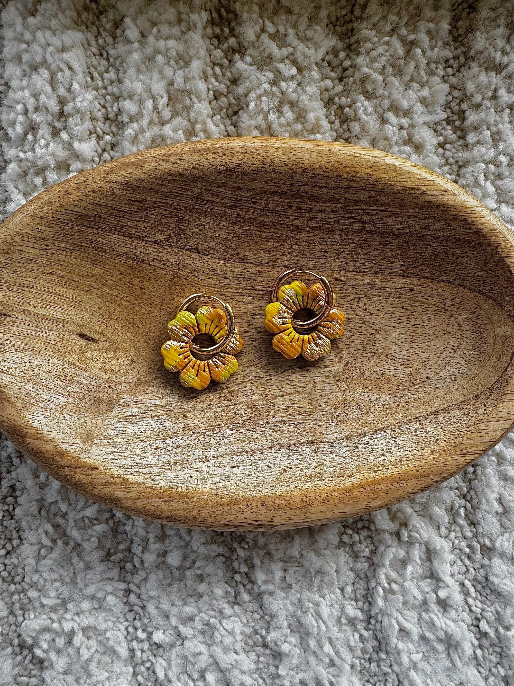 Pampilles - Jaune, Vert et Or  (sans créoles)