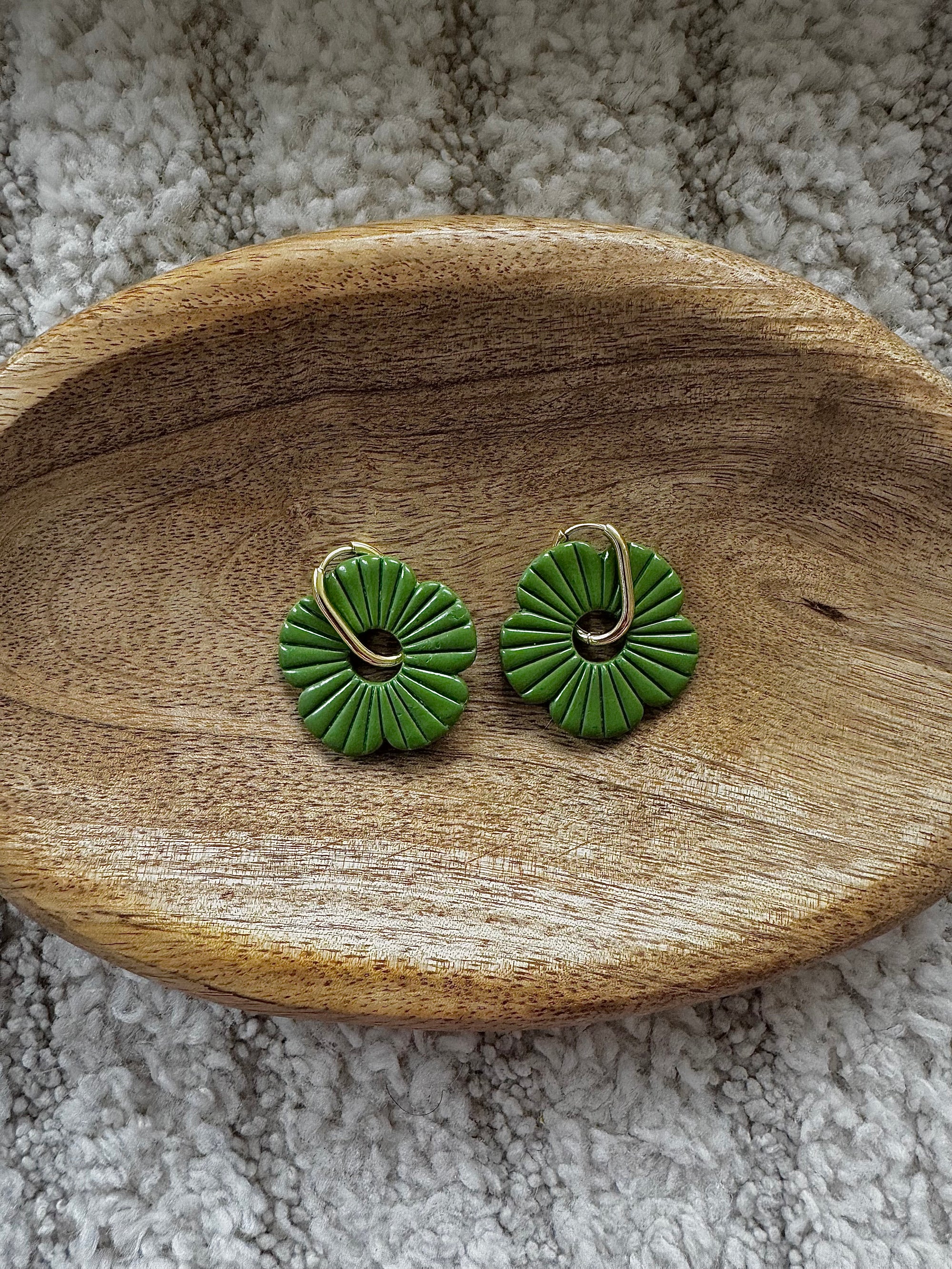 Pampilles - Vert foncé (sans créoles)