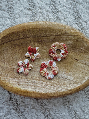 Pampilles - Beige, Terracotta et Or (sans créoles)