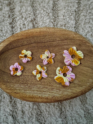 Pampilles - Doré, Rose et Jaune Pastel (sans créoles)