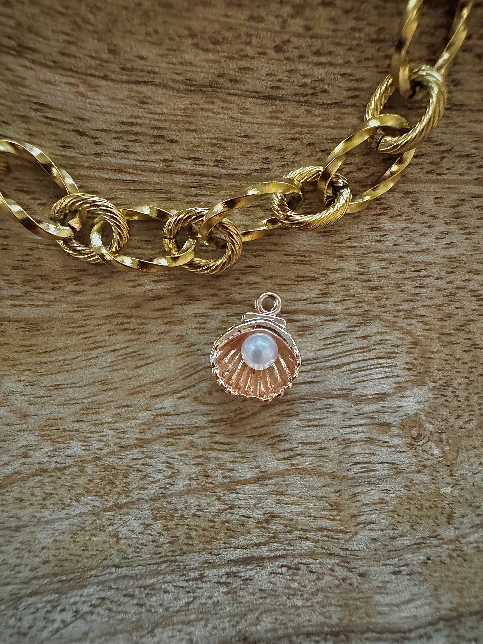 Breloques Interchangeables - Coquillage avec Perle