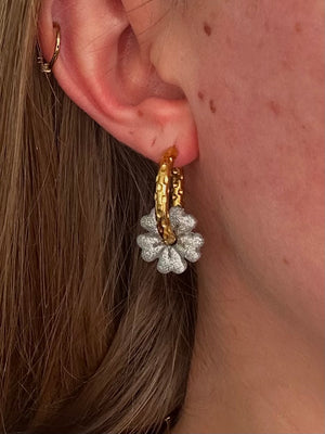 Pampilles Mimi - Gris pailleté (sans créoles)