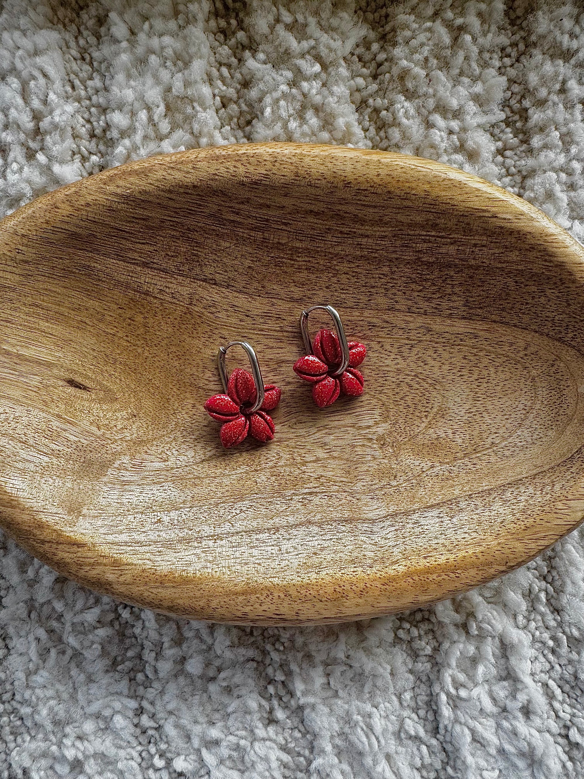 Pampilles - Rouges pailletées (sans créoles)