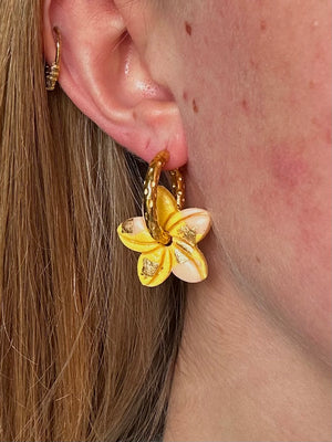 Pampilles Vaiana - Jaune et Or (sans créoles)