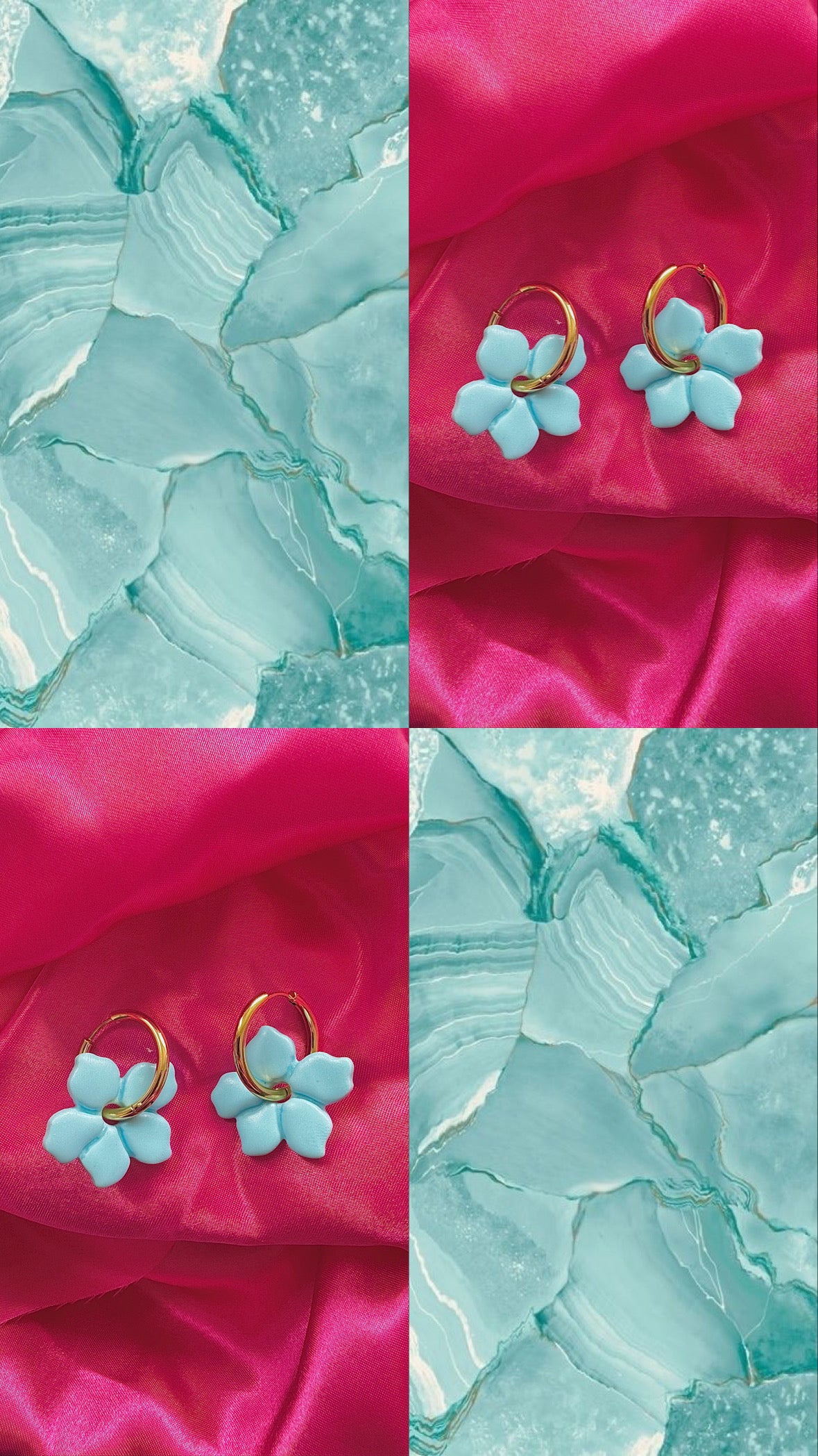 Pampilles - Turquoise (sans créoles)