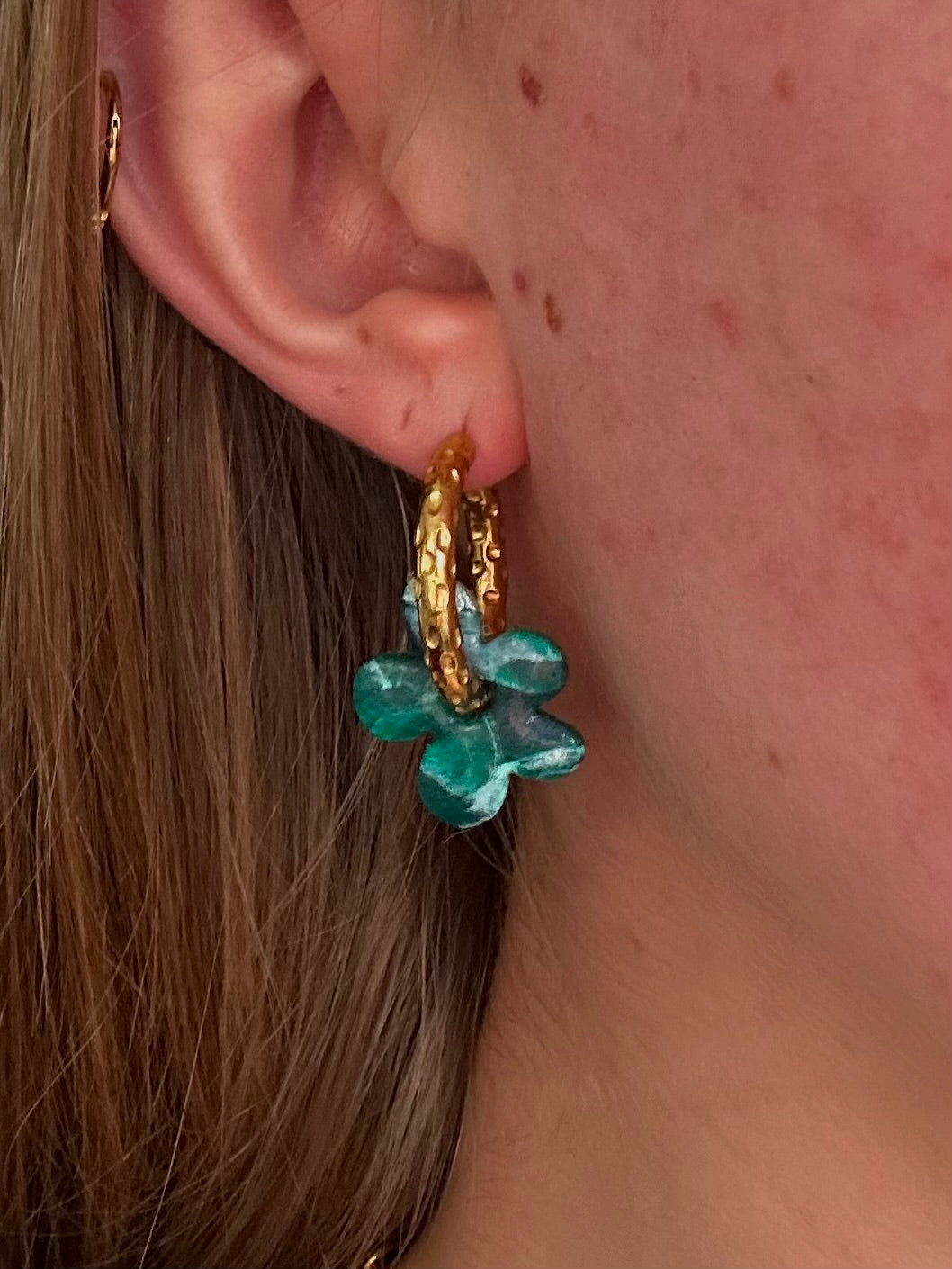 Pampilles Zyra - Émeraude (sans créoles)