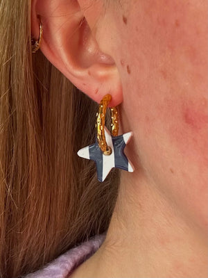 Pampilles Nova - Marine et Blanc (sans créoles)