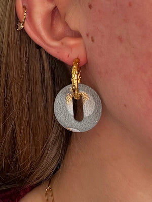 Pampilles Circa - Gris et Or (sans créoles)