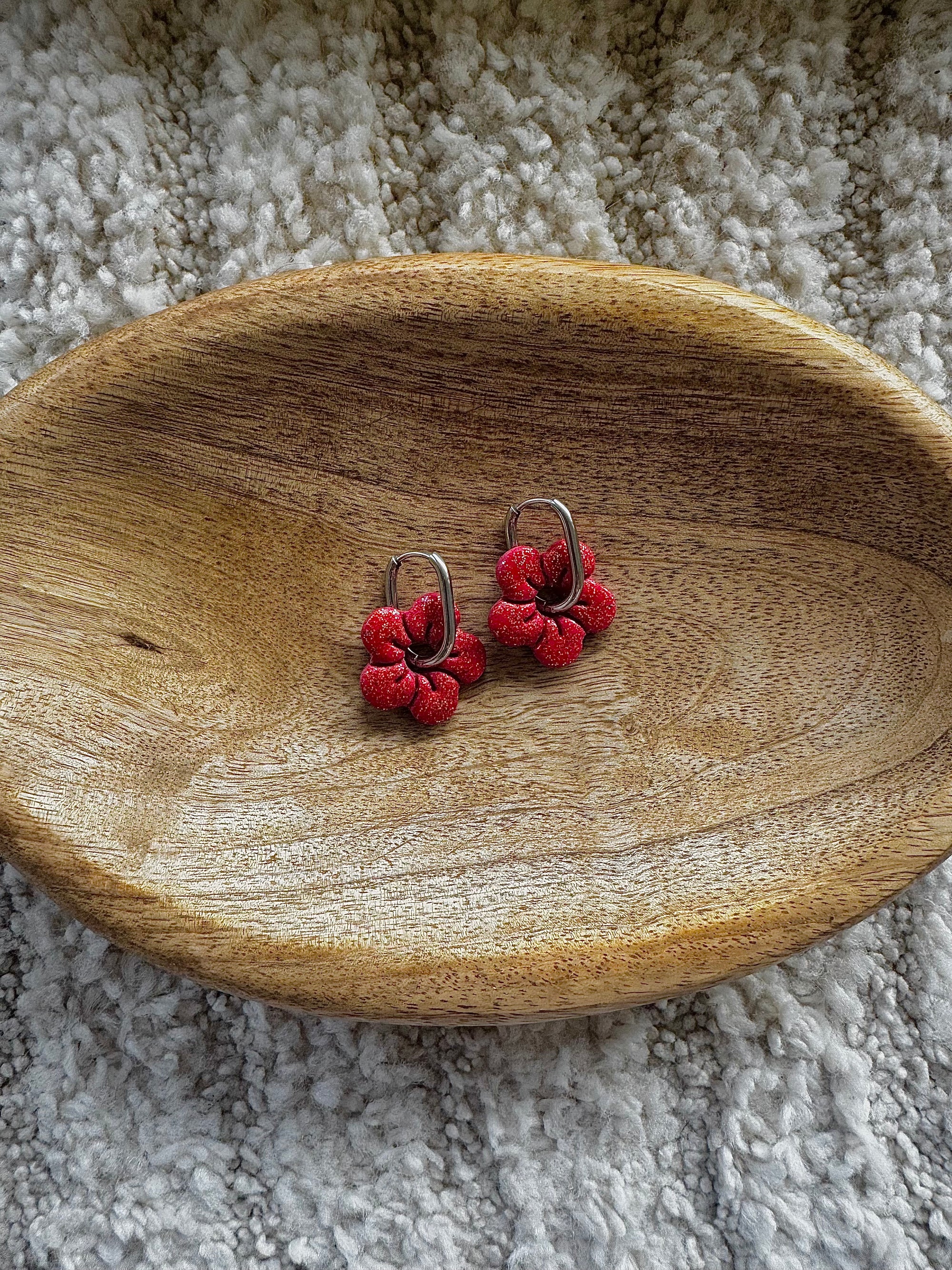 Pampilles - Rouges pailletées (sans créoles)