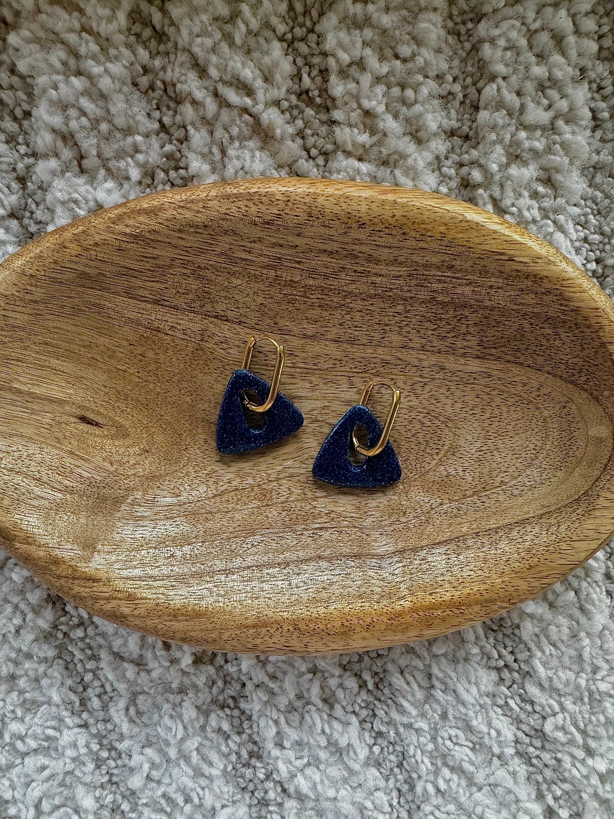 Pampilles - Bleu pailletés (sans créoles)