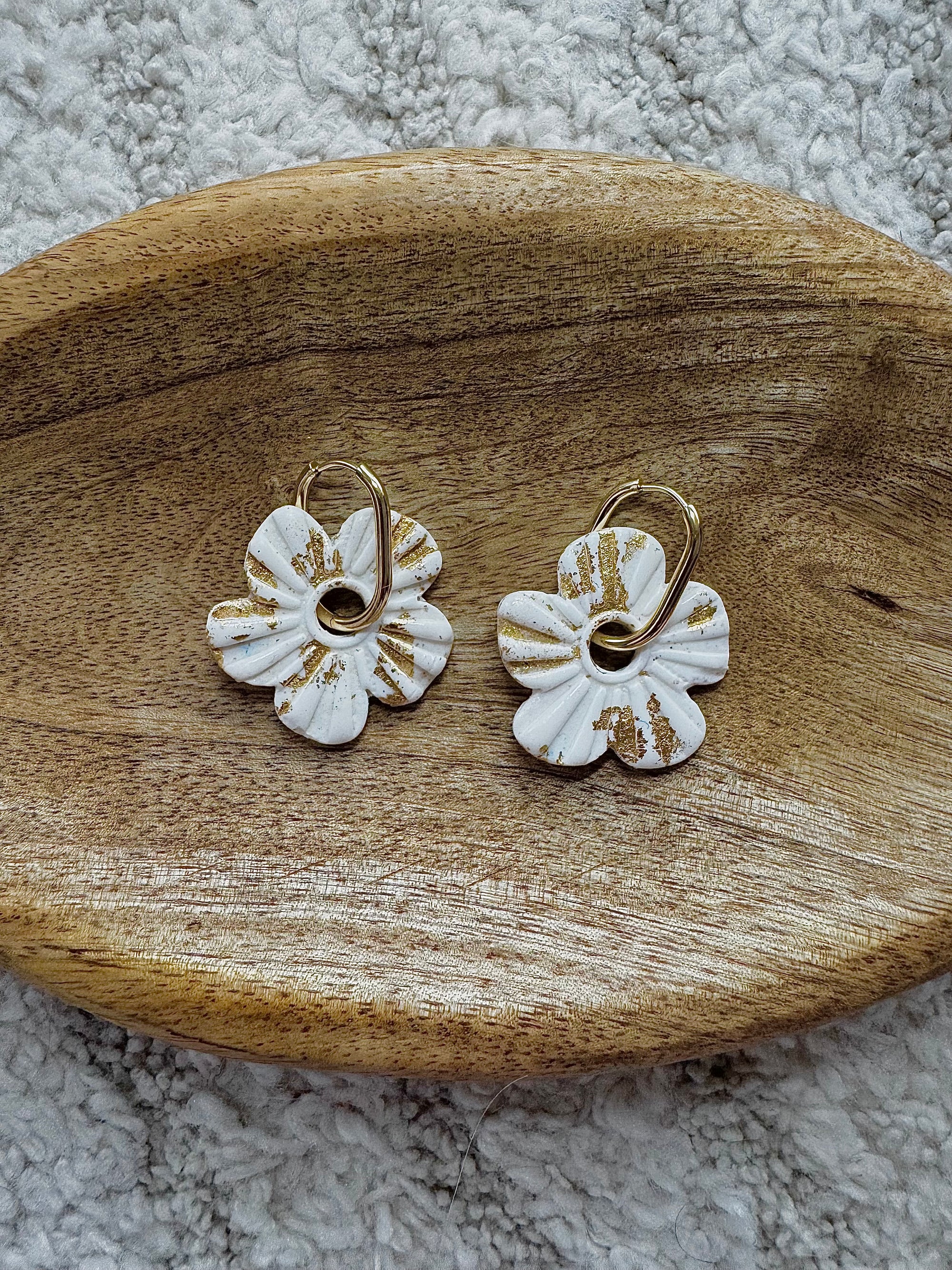 Pampilles - Blanche et Or (sans créoles)