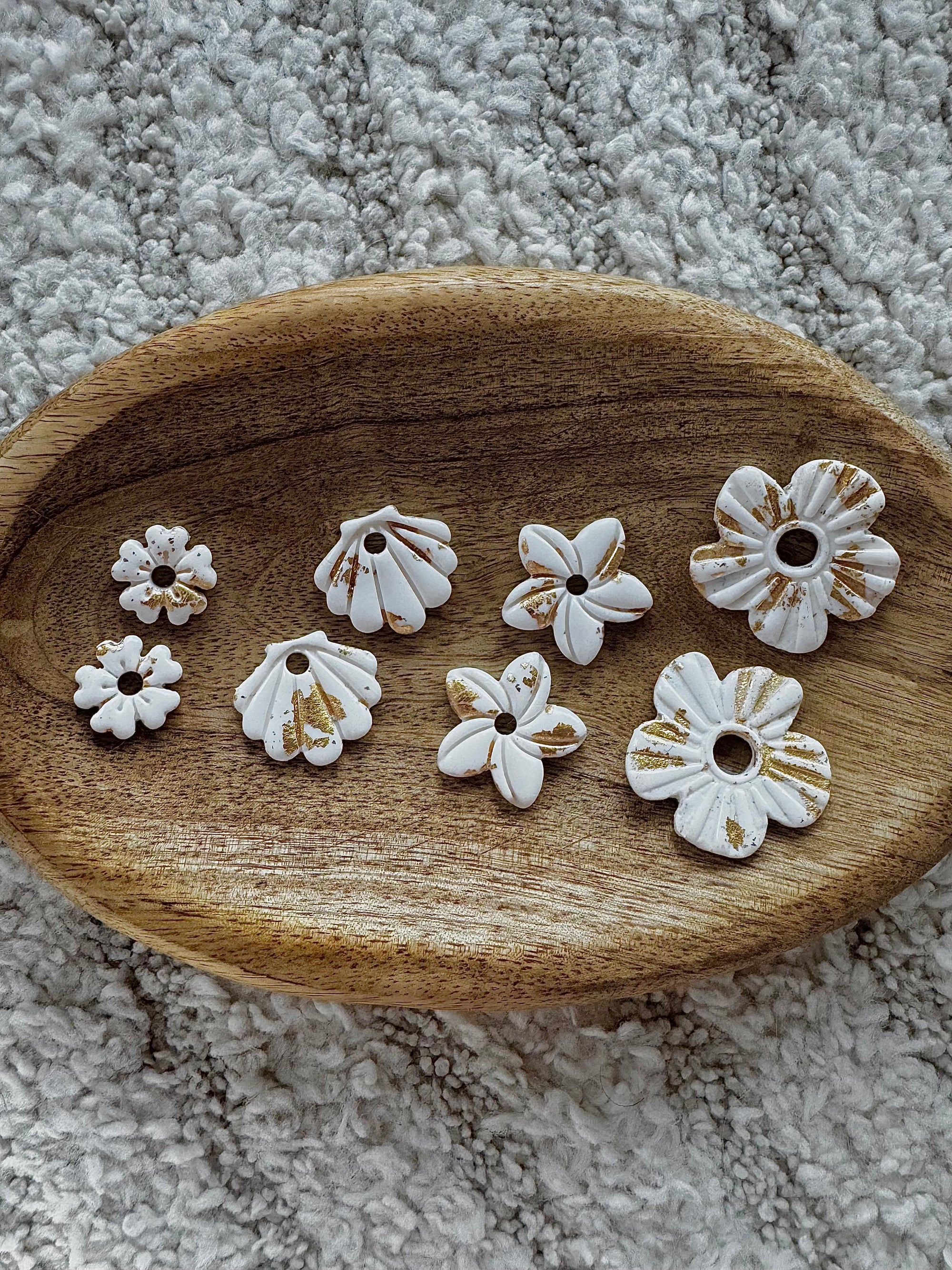 Pampilles - Blanche et Or (sans créoles)