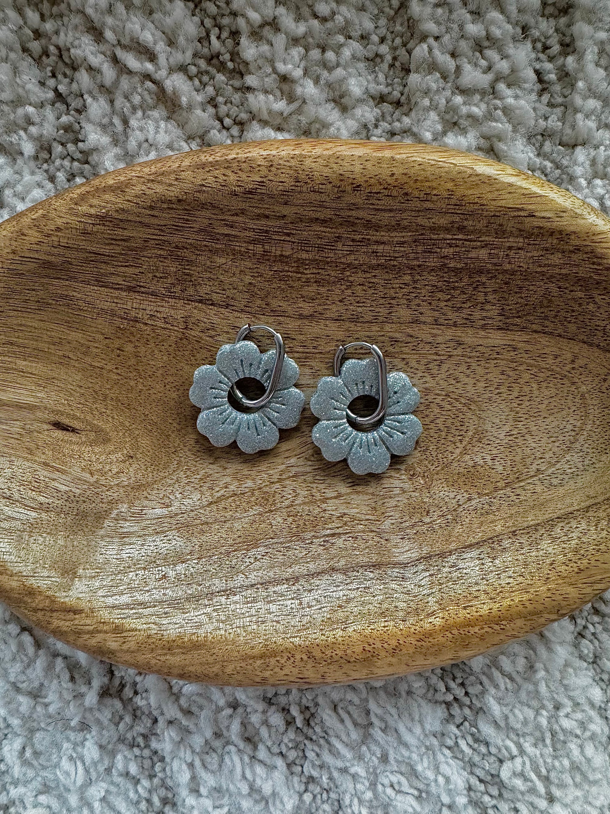 Pampilles - Gris pailletés (sans créoles)