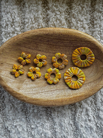 Pampilles - Jaune, Vert et Or  (sans créoles)