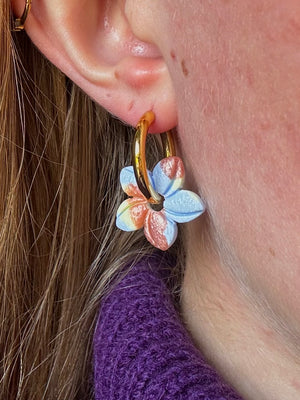 Pampilles Mini Vaiana - Bleu, Jaune, Rose (sans créoles)